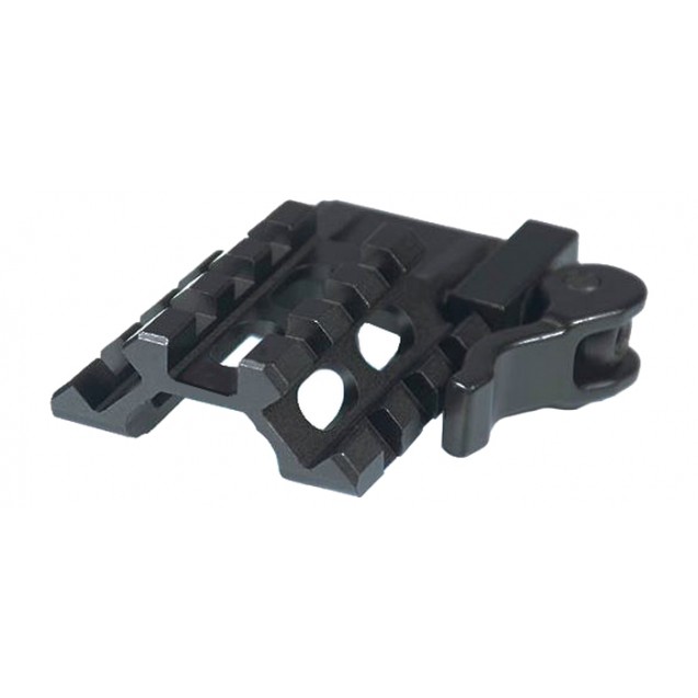 QD úhlový Picatinny adaptér 3x3 sloty