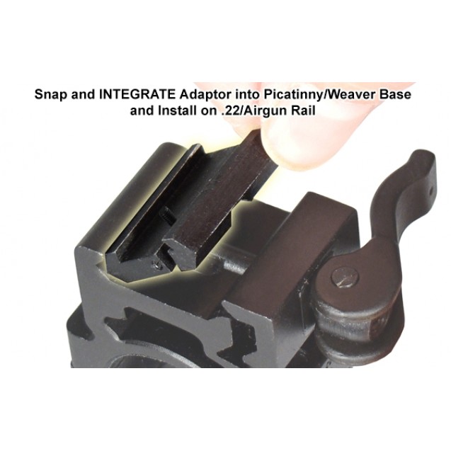 Vložný adaptér z 3/8" na Picatinny/Weaver